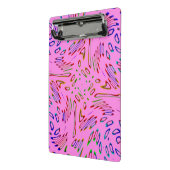 ピンク万華鏡のように千変万化するパターン ミニクリップボード (アングル2)