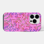 ピンク万華鏡のように千変万化するパターン iPhoneケース (裏面横)