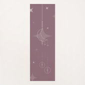 ピンク三日月と射撃、 発砲スターズヨガマット ヨガマット (正面)