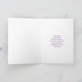 ピンク三日月花かわいらし誕生日 カード (内部)