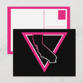 ピンク三角形カリフォルニア ポストカード (正面/裏面)