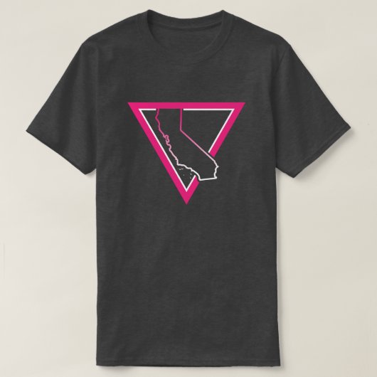 ピンク三角形カリフォルニア Tシャツ (デザイン正面)