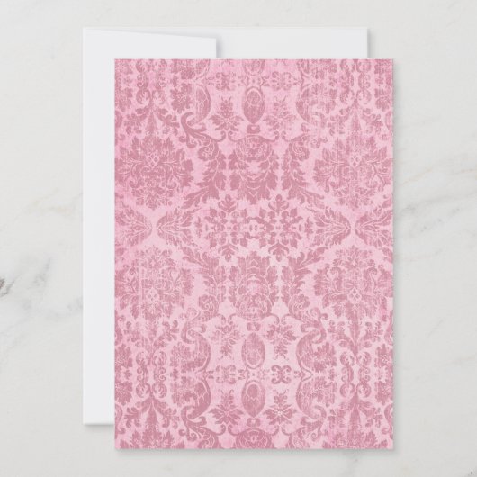 ピンク不気味とブラックスパイダーウェブ招待状 招待状 (裏面)