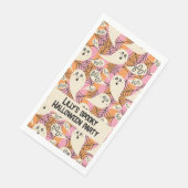 ピンク不気味のオレンジ色の幽霊のブーを持つストライプ子供 (コーナー)