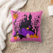 ピンク不気味の魔女と友人 クッション (ブランケット)