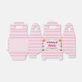 ピンク不気味ハロウィーンかわいい幽霊誕生日パーティー フェイバーボックス (折り畳みなし)