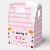 ピンク不気味ハロウィーンかわいい幽霊誕生日パーティー フェイバーボックス (オープン)