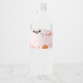 ピンク不気味ハロウィーン誕生日パーティー ペットボトルラベル (裏面)
