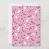 ピンク不気味ハロウィーン誕生日パーティー 招待状 (裏面)