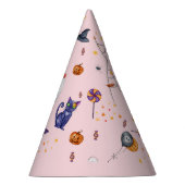 ピンク不気味ハロウィーン誕生日 パーティーハット (右)