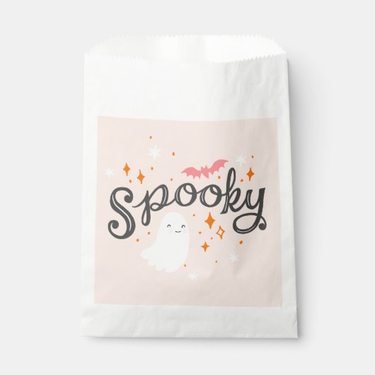 ピンク不気味ハロウィーン フェイバーバッグ (正面)