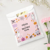 ピンク不気味ワンカワイイ幽霊ハロウィーン1歳 フェイバーバッグ (封をした状態)