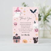 ピンク不気味誕生日サンキューカード サンキューカード (スタンド正面)