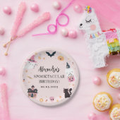 ピンク不気味誕生日紙プレート ペーパープレート (パーティー)