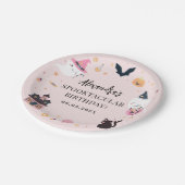 ピンク不気味誕生日紙プレート ペーパープレート (アングル)