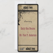 ピンク中世，ルネッサンス結婚式招待状 招待状 (裏面)