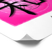 ピンク中国のの平和のためのアートプリントのシンボル ポスター (角)