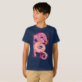 ピンク中国のドラゴン Tシャツ (正面フル)