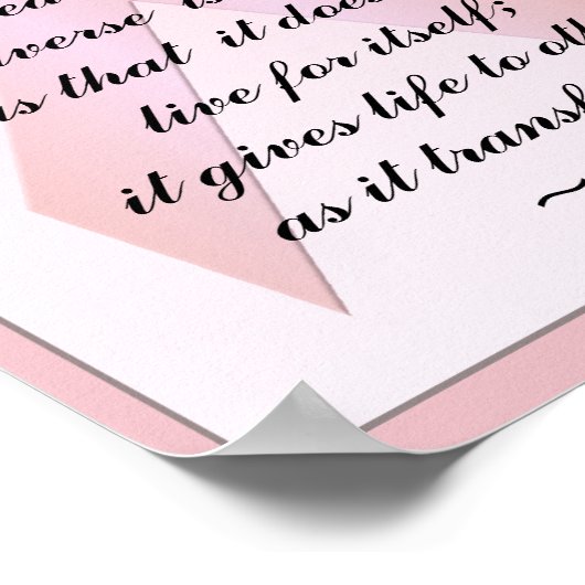 ピンク乳がんポス信じタ・ラオス引用文 ポスター (角)