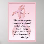 ピンク乳がんポス信じタ・ラオス引用文 ポスター (正面)