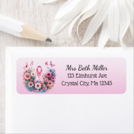 ピンク乳がん認識度リターンメーリングラベル ラベル