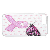 ピンク乳がん認識度リボンバタフライケース Case-Mate iPhoneケース (裏面(横))
