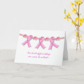 ピンク乳癌患者のための勇気付けられる カード (黄色い花)