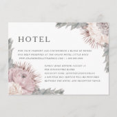 ピンク乾結婚花宿泊施設 エンクロージャーカード (正面)