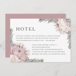 ピンク乾結婚花宿泊施設 エンクロージャーカード