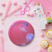 ピンク予測できなの水にクラゲ ペーパープレート (パーティー)