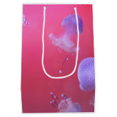 ピンク予測できなの水にクラゲ ミディアムペーパーバッグ (裏面)