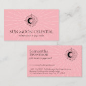 ピンク人気があるの花陰のエネルギー癒し太陽 名刺 (正面/裏面)