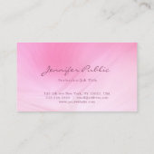 ピンク人気があるテンプレート手書き文字モダン 名刺 (裏面)