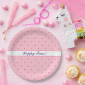 ピンク人気があるハートバレンティンデイコレクション ペーパープレート (パーティー)