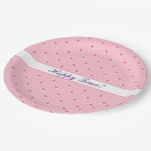 ピンク人気があるハートバレンティンデイコレクション ペーパープレート (アングル)