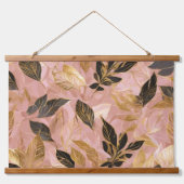 ピンク人気がある金ゴールドボ葉ホコレクション 吊り下げ型タペストリー (正面2)