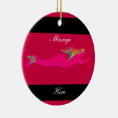 ピンク人魚カスタマイズ セラミックオーナメント (右)