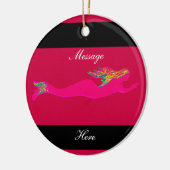 ピンク人魚カスタマイズ セラミックオーナメント (左)