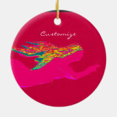 ピンク人魚カスタマイズ セラミックオーナメント (裏面)