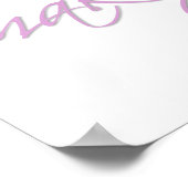 ピンク今日はメイクの無駄にしてはいけない ポスター (角)