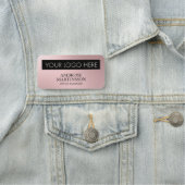 ピンク企業のの会社名タイトルロゴ 名札 (インサイチュ)