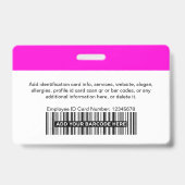 ピンク企業のの社員モダンの写真IDセキュリティ バッジ (裏面)