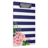 ピンク伝統的ローズ&ローズブズフローラ名 クリップボード (右)