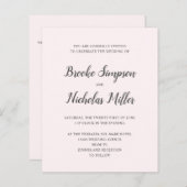 ピンク低コスシンプルトミニマル結婚の (正面/裏面)