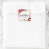 ピンク体バターラベル スクエアシール (バッグ)