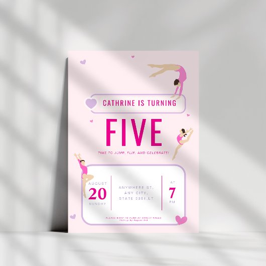 ピンク体操の誕生日パーティー 招待状