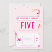 ピンク体操の誕生日パーティー 招待状 (正面)