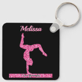 ピンク体操ガールスパークルバランスビーム キーホルダー (裏面)