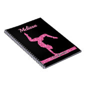 ピンク体操ガールスパークルバランスビーム ノートブック (右側)