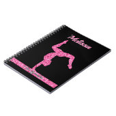 ピンク体操ガールスパークルバランスビーム ノートブック (左側)